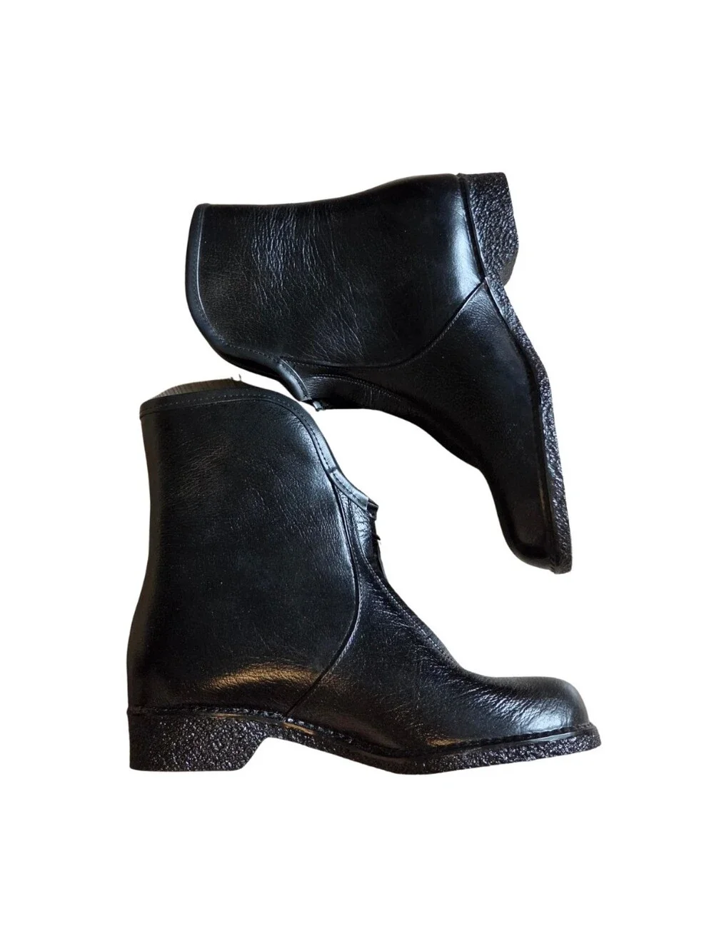Vtg Waterproof Black Boots Womens 6 Made In USA Faux Fur Lined Commute Gorpcore